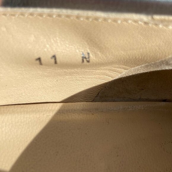 Alfani Silver Loafers Slip On Flats Size 11 Narrow Almond Toe Shoes Oxford Shoes - Picture 6 of 10